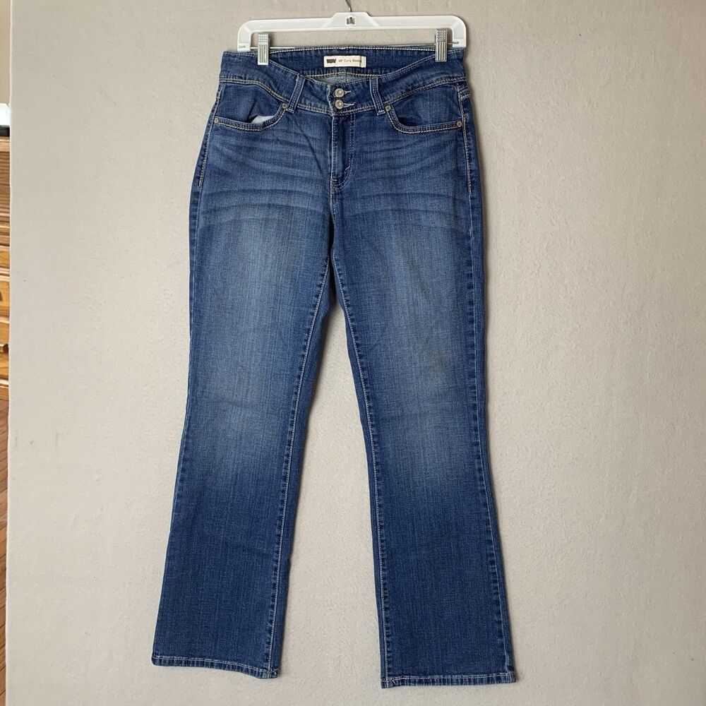 Levis 529 Curvy Boot Cut Jean Women 30” Blue Flap Pocket Design Cowgirl Preppy